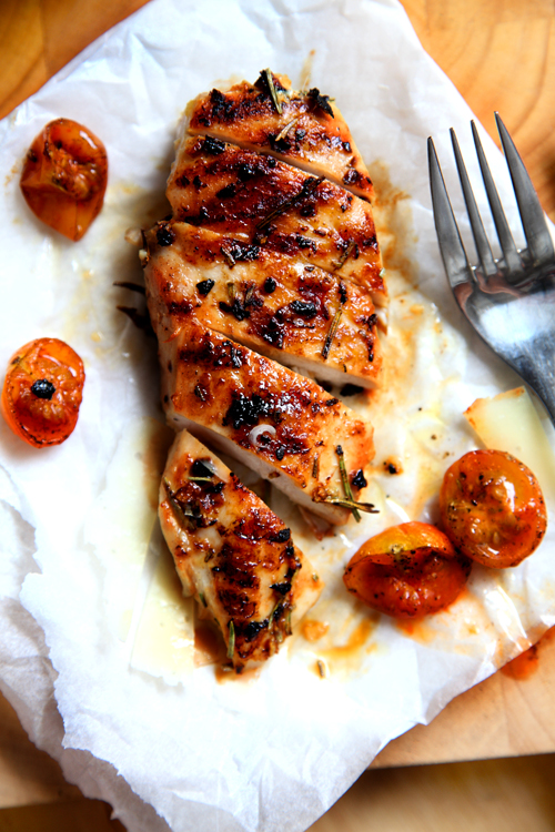 Garlic And Rosemary Chicken With Roast Cherry Tomato Salad Donal Skehan Eat Live Go