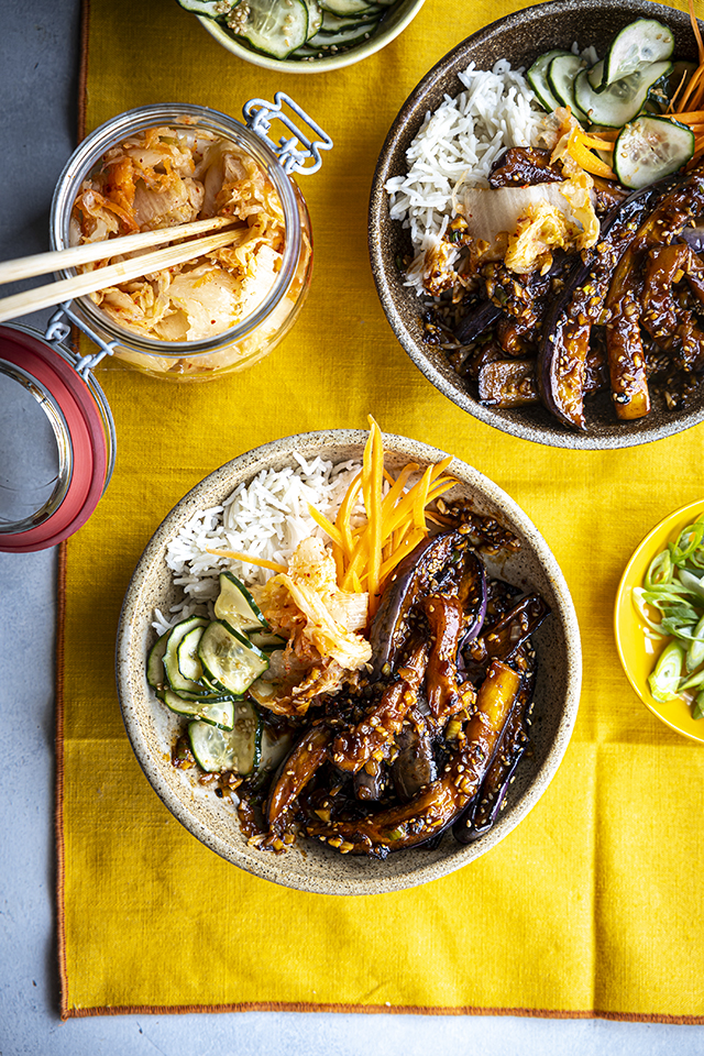 Bulgogi Aubergine Rice Bowl | DonalSkehan.com