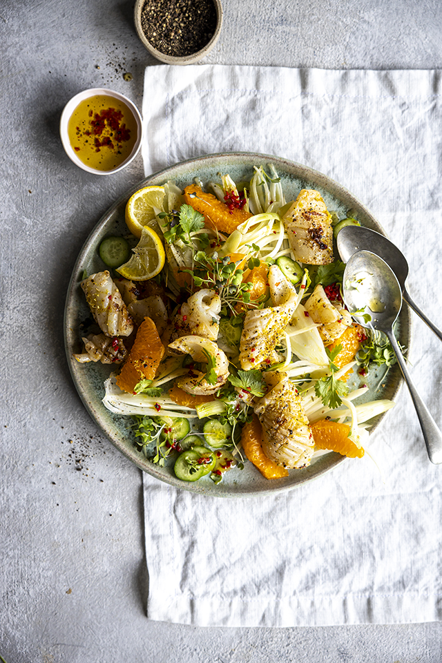 BBQ Squid & Fennel Salad | DonalSkehan.com