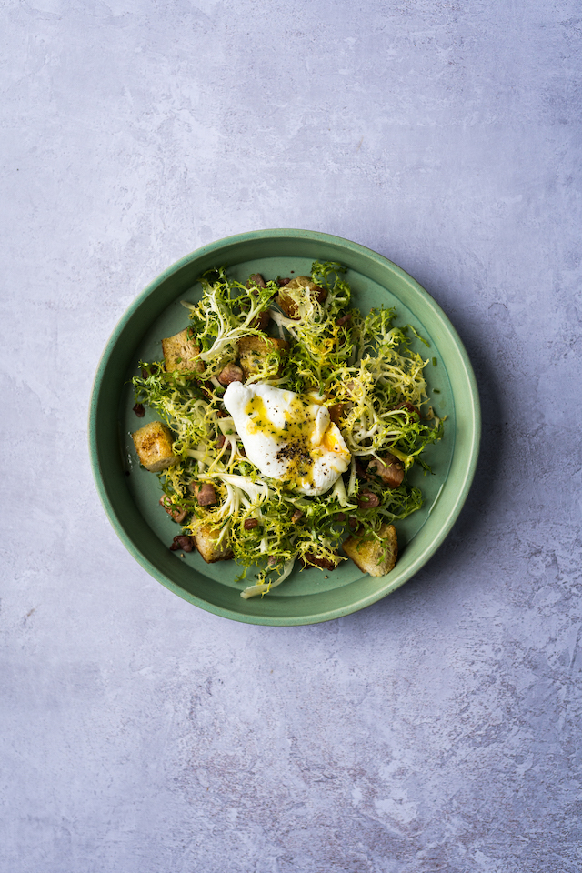 Bacon And Egg Frisee Salad Donal Skehan Eat Live Go