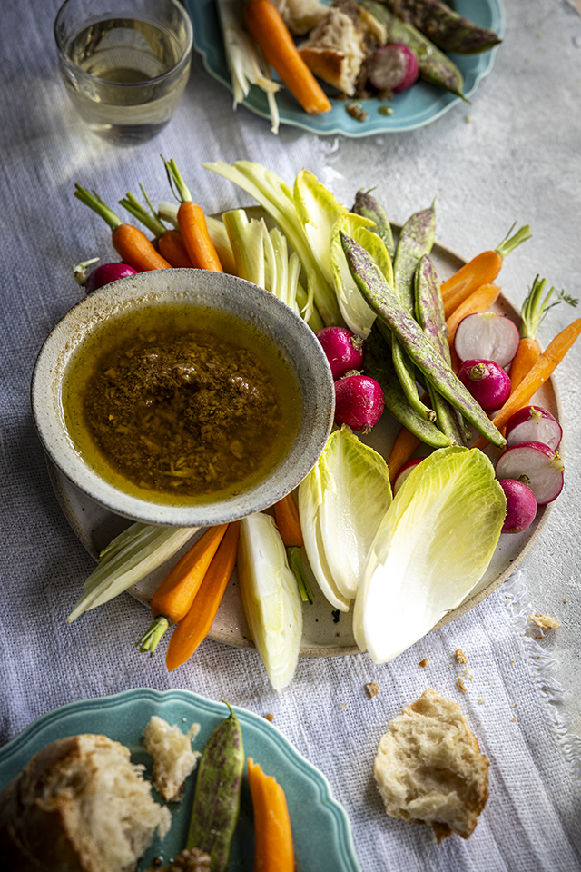 Bagna Cauda Dip with Assorted Vegetables Recipe