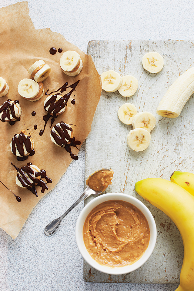 Banana and Peanut Stacks | DonalSkehan.com, A sweet little snack from The Lolly Book. 