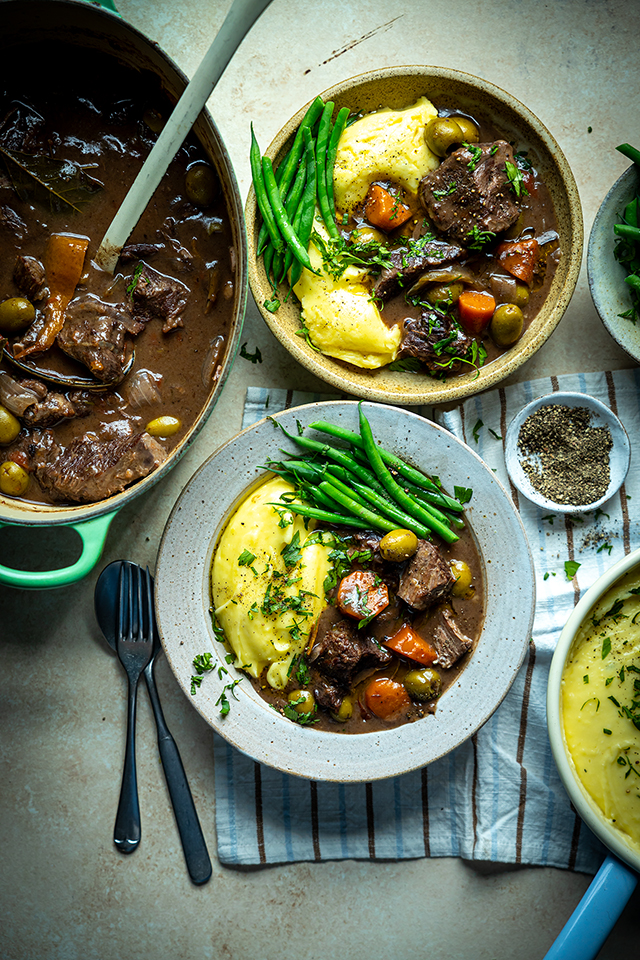 Classic Beef Daube with Pommes Aligot | DonalSkehan.com