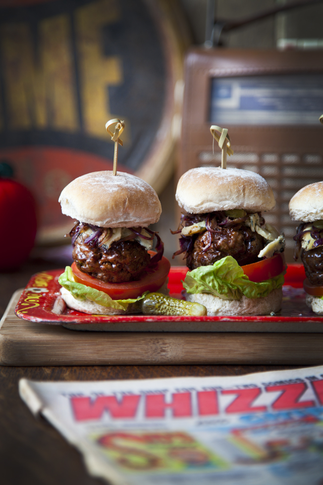 Blue Cheese Beef Sliders | DonalSkehan.com, A firm favourite for casual get togethers! 
