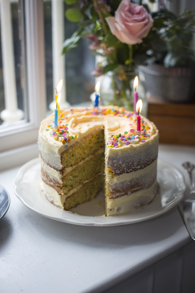 Ultimate Sprinkles Birthday Cake | DonalSkehan.com, My go-to cake for birthdays and celebrations! 