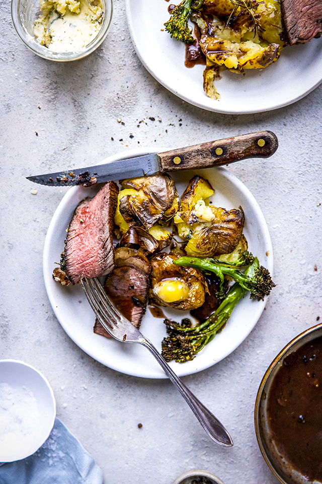 Oven Roasted Garlic And Rosemary Smashed Potatoes Donal Skehan Eat Live Go 