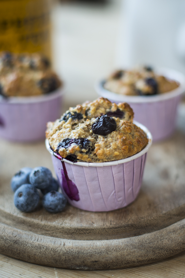 Blueberry Muffins made with Pure Via Stevia - Noshing With the Nolands