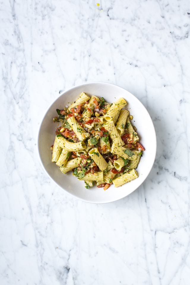 Chopping Board Tomato & Basil Pesto With Pasta | DonalSkehan.com, Brilliant midweek dinner