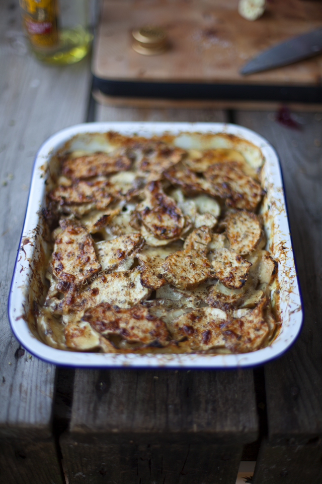 Creamy Roast Garlic Jerusalem Artichokes | DonalSkehan.com, Great side dish!