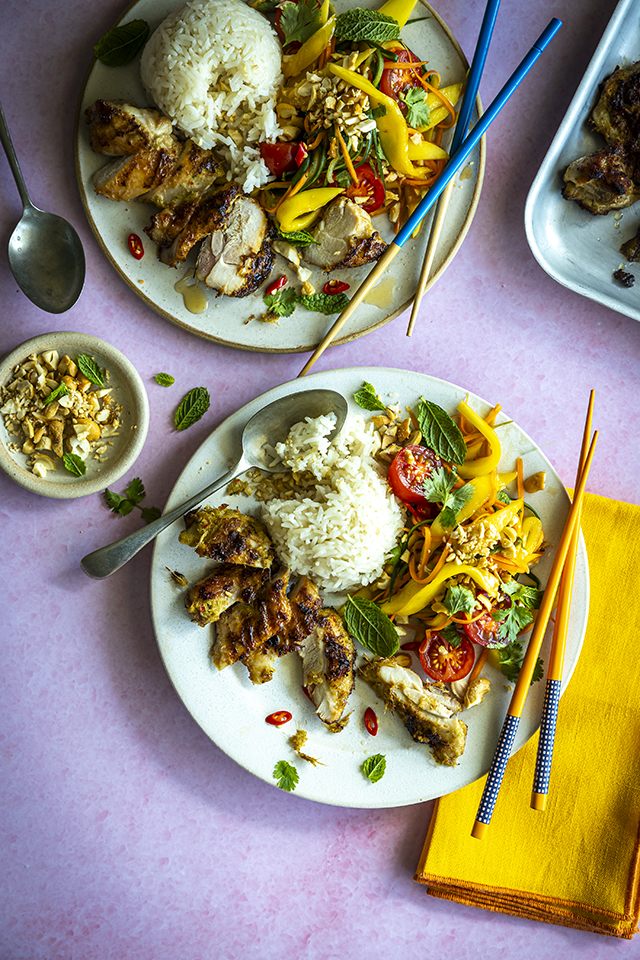 Chargrilled Lemongrass & Chilli Chicken with Mango Salad | DonalSkehan.com
