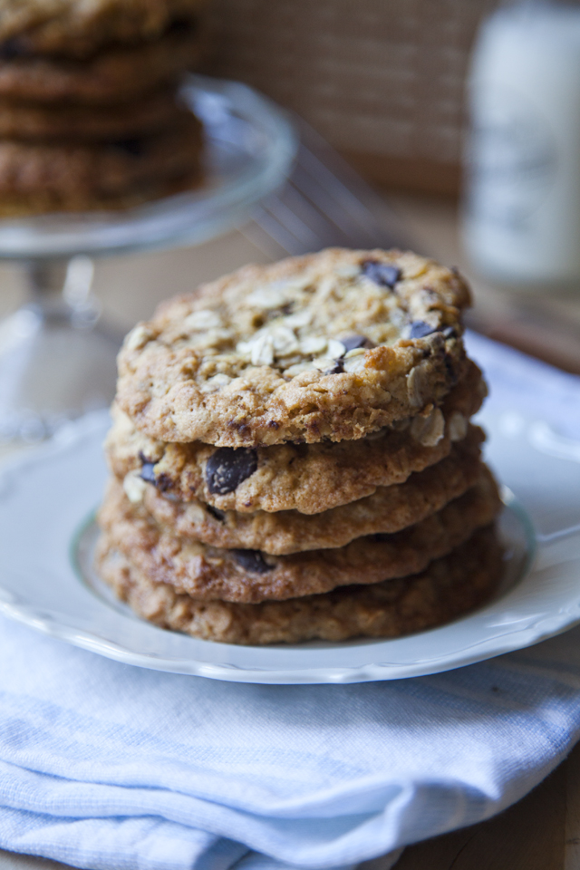 Chocolate Chip, Oat and Raisin Cookies | DonalSkehan.com, Crumbly, chewy, cookie perfection! 