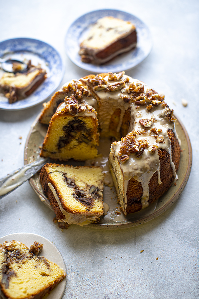 Grandma's Easy Pecan Rum Cake with Cake Mix - My Sweet Precision