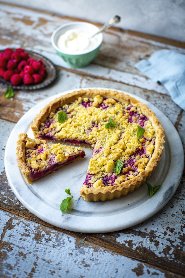Raspberry Crumble Tart | DonalSkehan.com, This simple fruit crumble will have you obsessed!