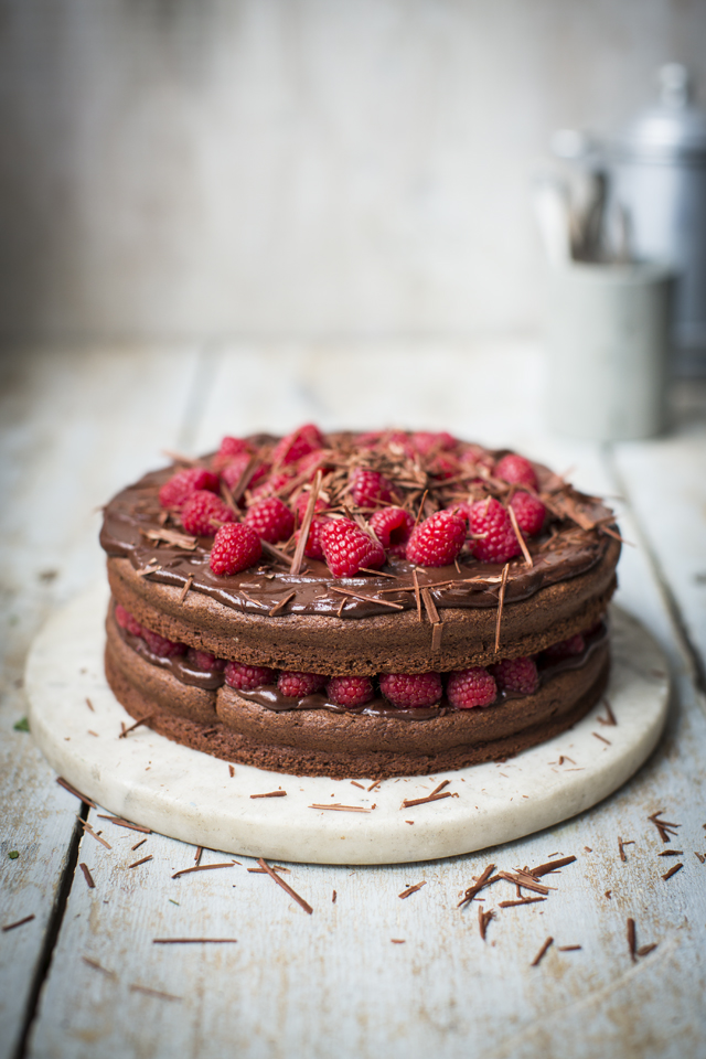 Chocolate and Raspberry Devil Cake | DonalSkehan.com, Brilliant gluten free dessert.