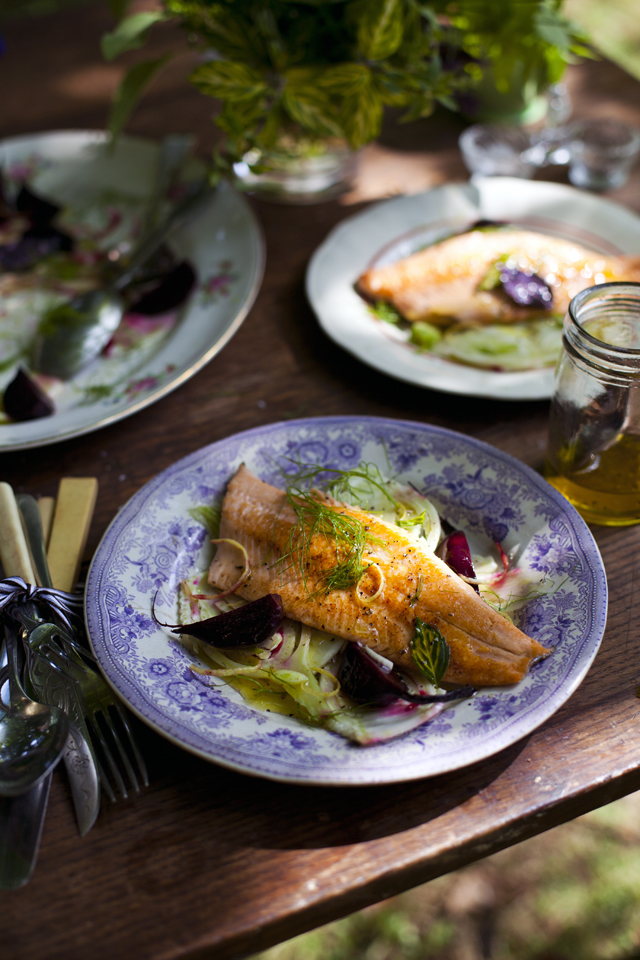 Pan-Fried Trout with Roast Beetroot and Fennel Salad | DonalSkehan.com, Summer on a plate! 