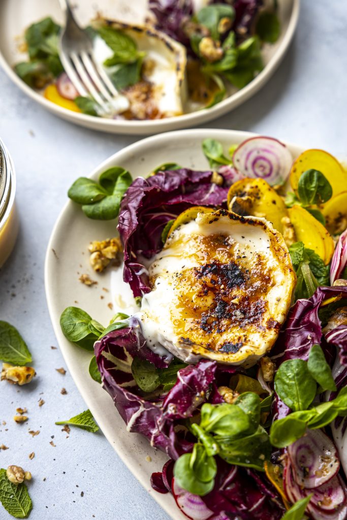 Honey Grilled Goats Cheese Salad | DonalSkehan.com