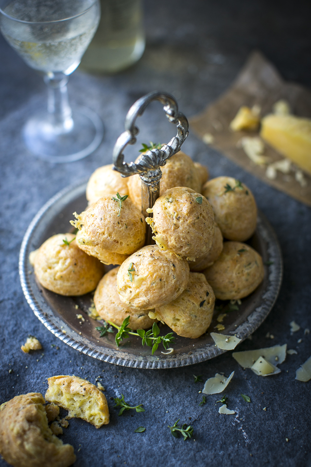 Irish Cheddar & Thyme Gougeres | DonalSkehan.com, Perfect festive dinner party nibbles!