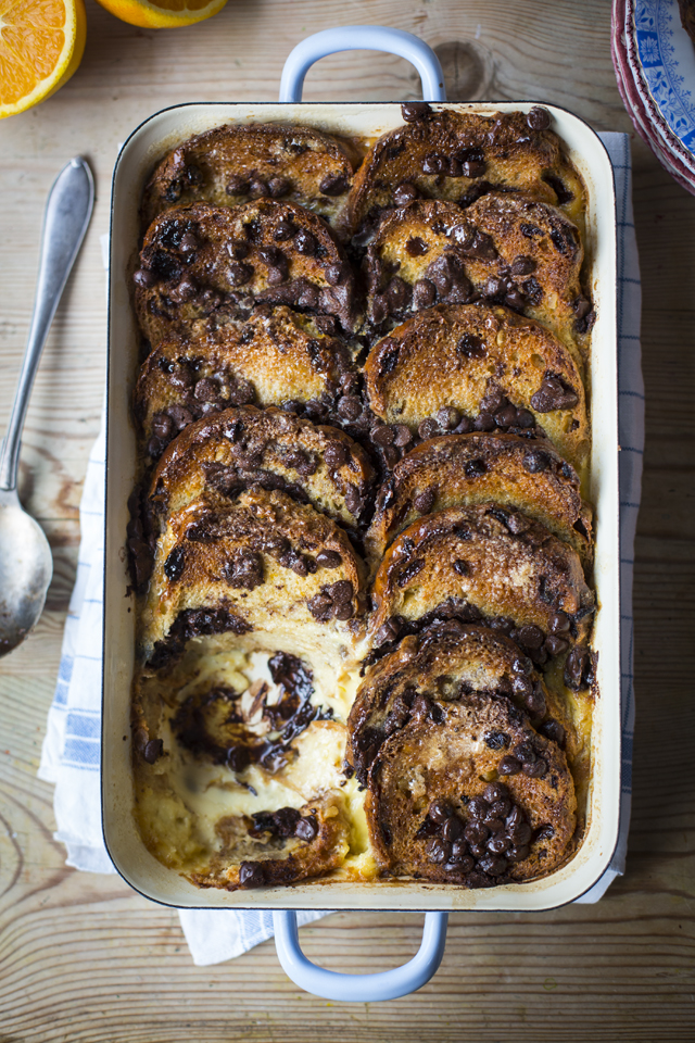 Hot Cross Bun Bread & Butter Pudding | DonalSkehan.com, The perfect way to use left over hot cross buns!