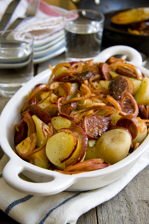 Warm Chorizo, Red Onion and Baby Potato Salad - Donal Skehan