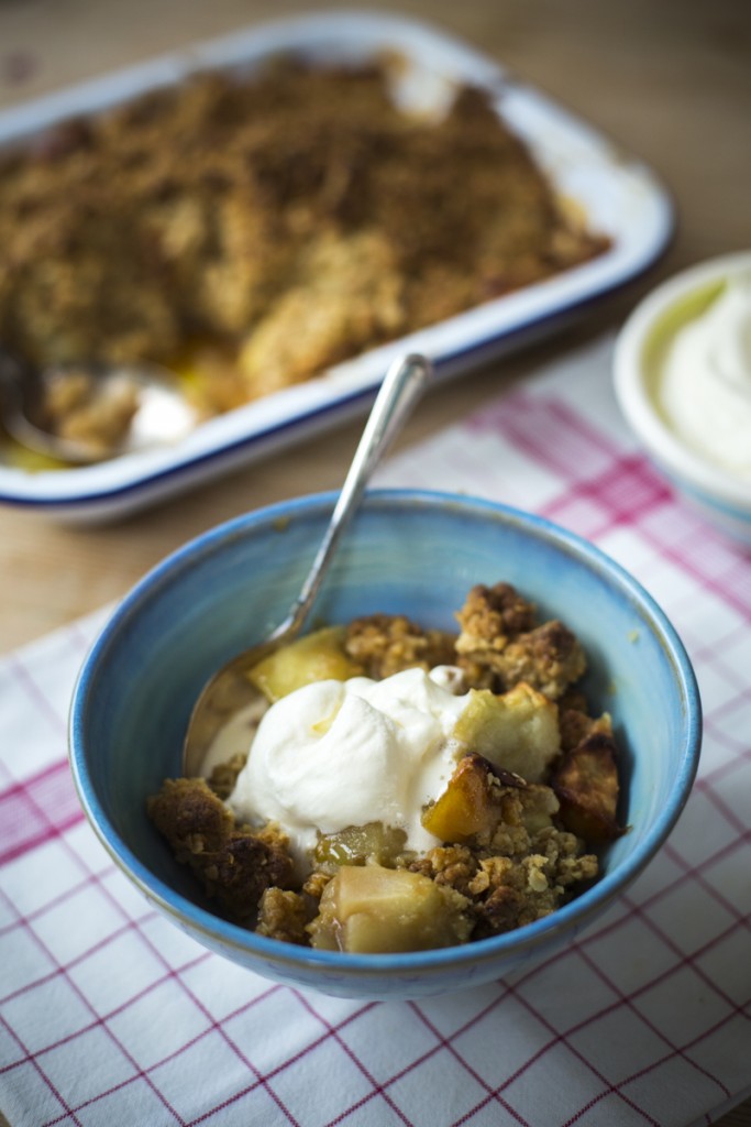 Irish Oaty Apple Crumble | DonalSkehan.com, A delicious Irish oaty apple crumble. Best served warm with cream!