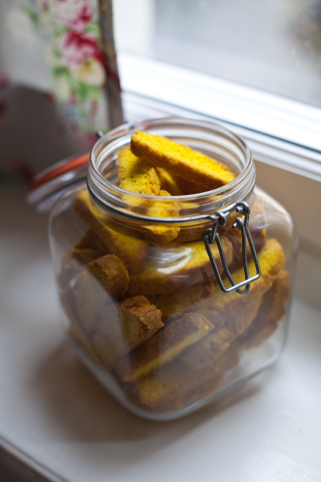 Leila’s Swedish Saffron Biscotti (Saffranskorpor) | DonalSkehan.com, Sweet wonderfully crunchy biscotti with a hint of spice. 