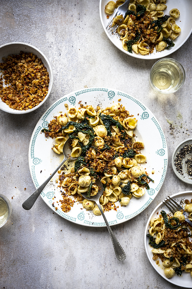 Orecchiette with Kale and Spicy Pangratto | DonalSkehan.com