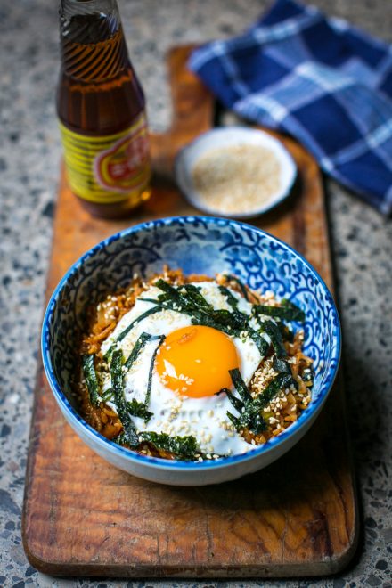 Kimchi Fried Rice | DonalSkehan.com, Make the most of leftover cooked rice with this six ingredient Korean supper.