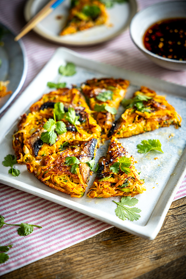 Killer Korean Style Veggie Pancakes - Donal Skehan | EAT LIVE GO