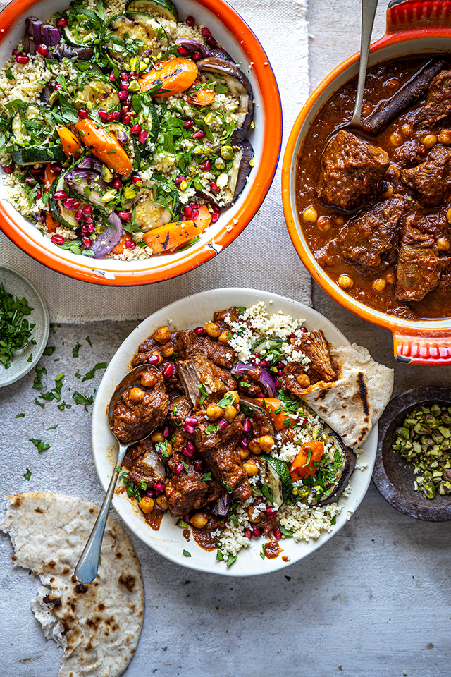 Spiced Lamb Tagine with Roast Vegetable Couscous | DonalSkehan.com