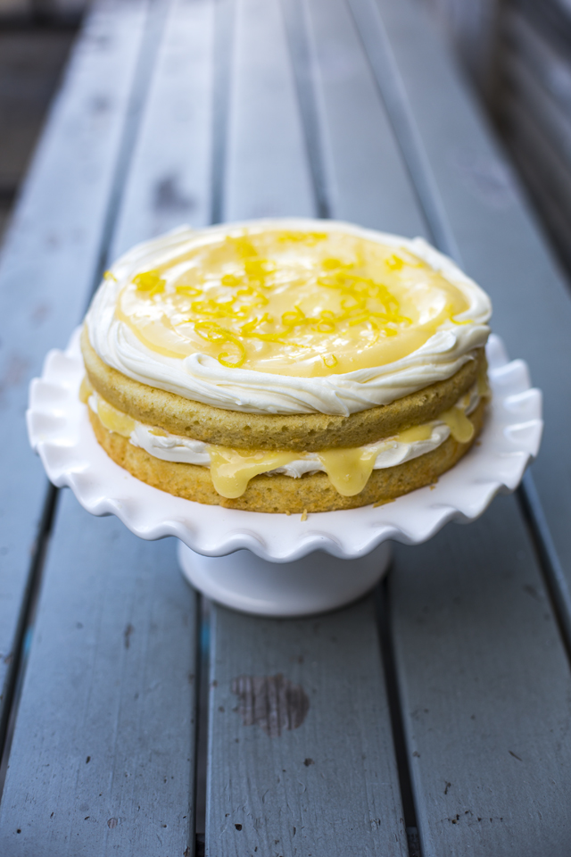Lemon Curd Cake | DonalSkehan.com, A sweet sponge cake with a tangy lemon curd filling!
