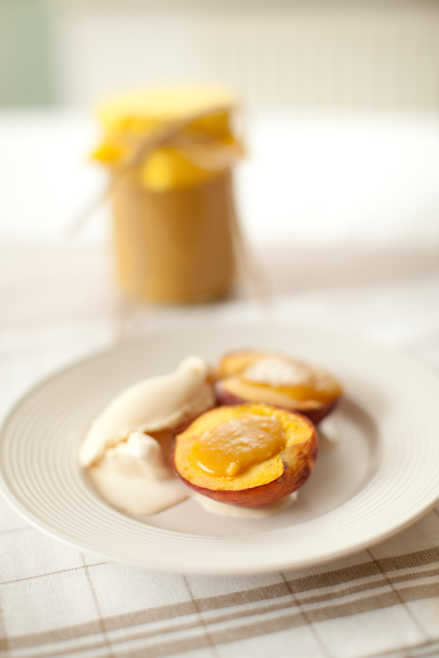 Grilled Peaches with Lemon Butter | DonalSkehan.com, Grilled summer fruit is a real treat & well worth trying! 