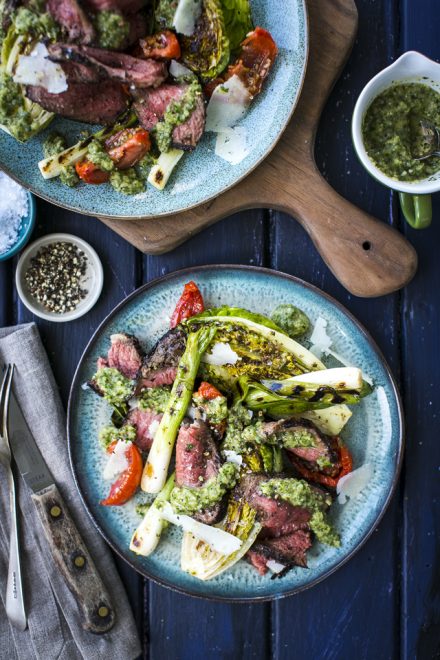 Griddled Skirt Steak with ChimmiChurri Sauce | DonalSkehan.com, Try cooking this tender cut on the BBQ for the ultimate alfresco dining experience.