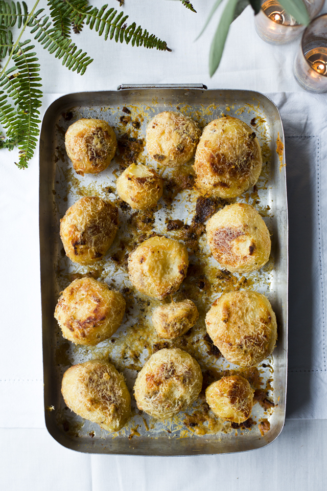 Parmesan Roast Potatoes | DonalSkehan.com, Delicious cheese crusted potatoes. The perfect crispy side!