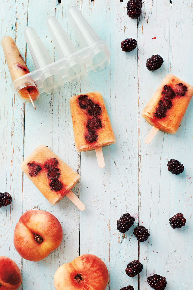 Peach and Blackberry Pop | DonalSkehan.com, A refreshing summer treat from The Lolly Book by Karis & Dominic Gesua. 