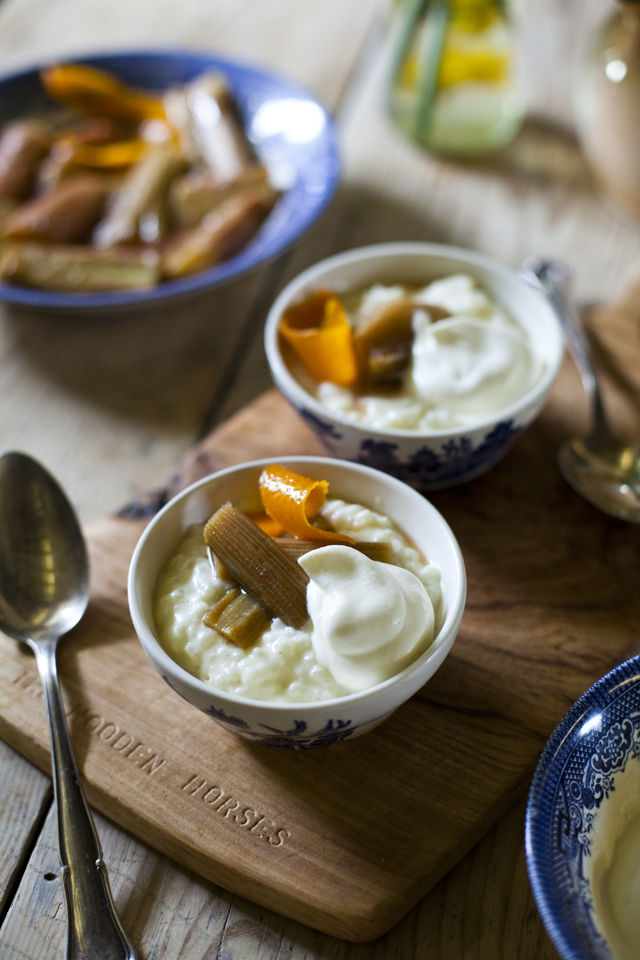 Rhubarb and Orange Rice Pudding | DonalSkehan.com, An old fashioned treat that is comforting and delicious! 