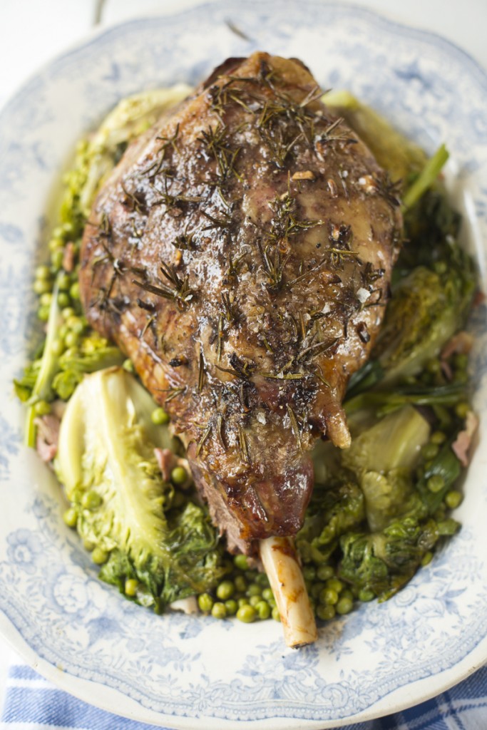 Roast Lamb with Rosemary & Garlic | DonalSkehan.com, Serve straight to the table for your Easter feast! 