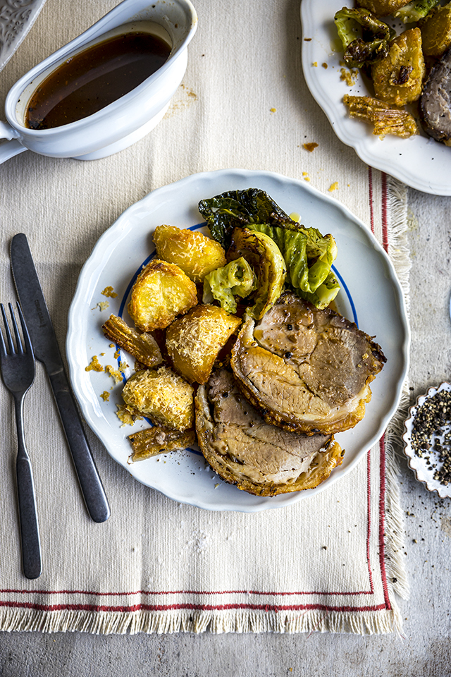 Slow-roasted Pork Shoulder with Honey & Apple Vinegar Sauce | DonalSkehan.com