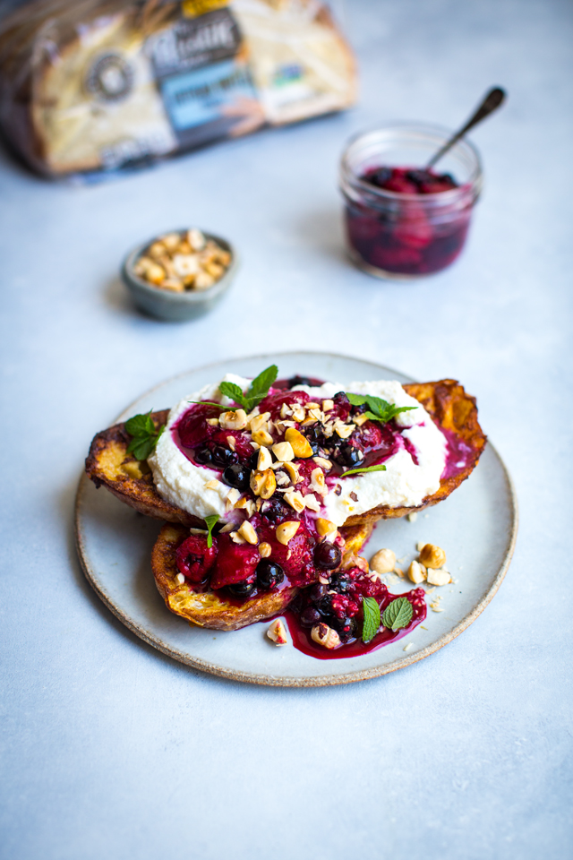 Pain perdu with vanilla ricotta and speedy berry compote | DonalSkehan.com, Weekend breakfast goals.