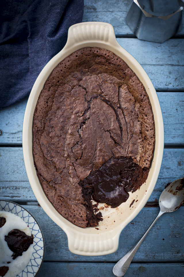 Chocolate Lava Cake | DonalSkehan.com, A brilliant self-saucing pudding recipe! 