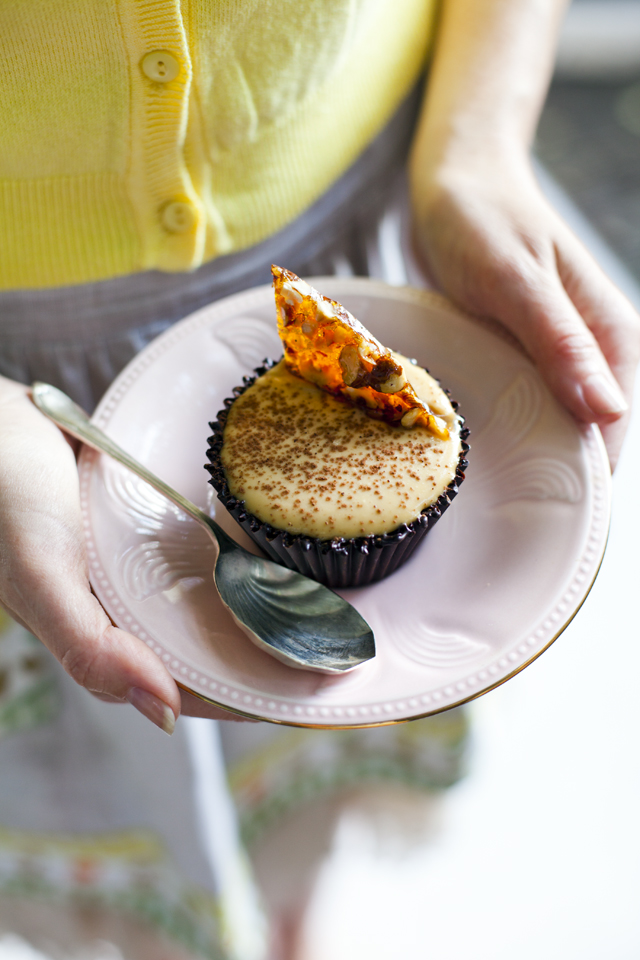 Irish Crème Brûlée Cups with Hazelnut Praline | DonalSkehan.com, A sweet little treat served in an edible cup! 