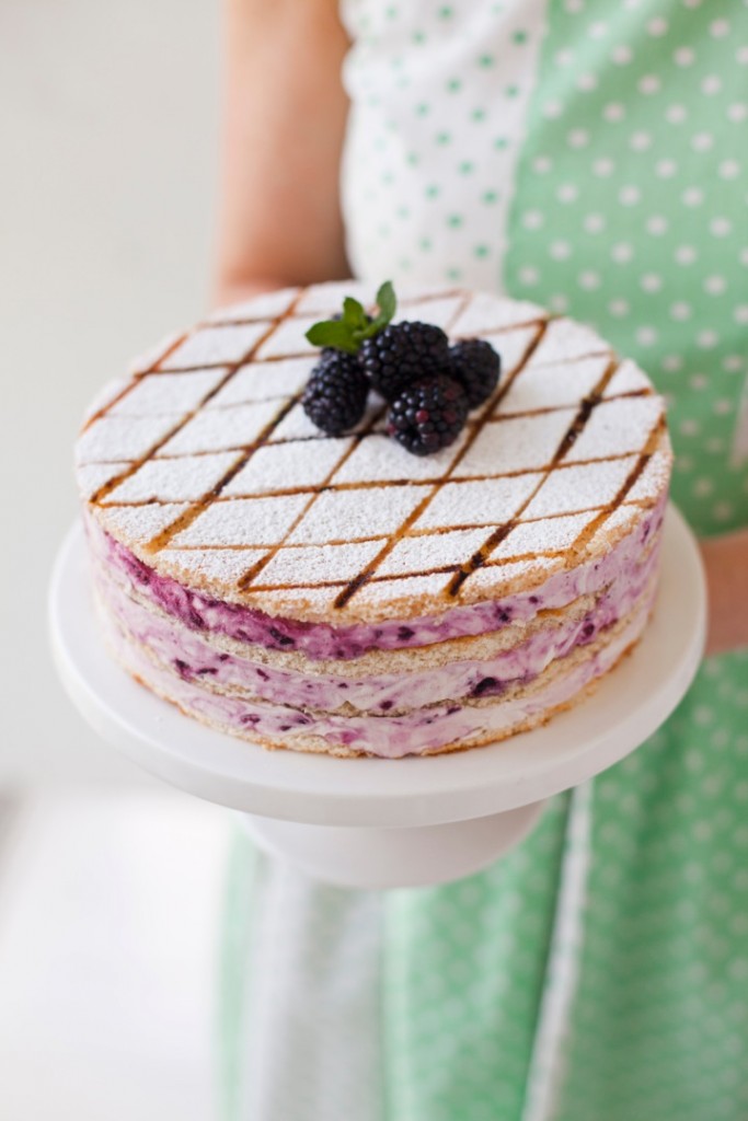 Blackberry Swirl Marshmallow Gateau | DonalSkehan.com, The ultimate showstopper for a special occasion! 
