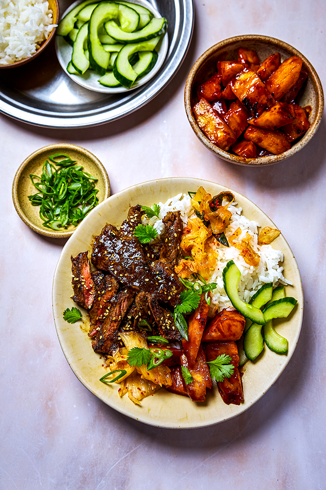 Charred Short Rib Bulgogi with Gochujang-Glazed Pineapple | DonalSkehan.com