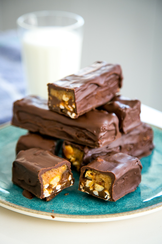 Chocolate Snickers Bars | DonalSkehan.com, A raw, vegan version of the classic Snickers chocolate bar!