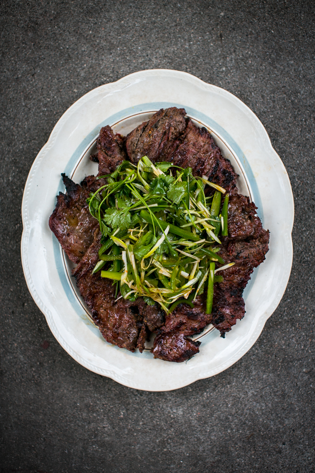 Soy Ginger BBQ Steak with Sesame Coriander Salad | DonalSkehan.com, Quickest BBQ steak you'll ever cook.