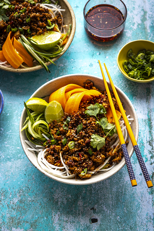 Spicy Pork Rice Noodles | DonalSkehan.com