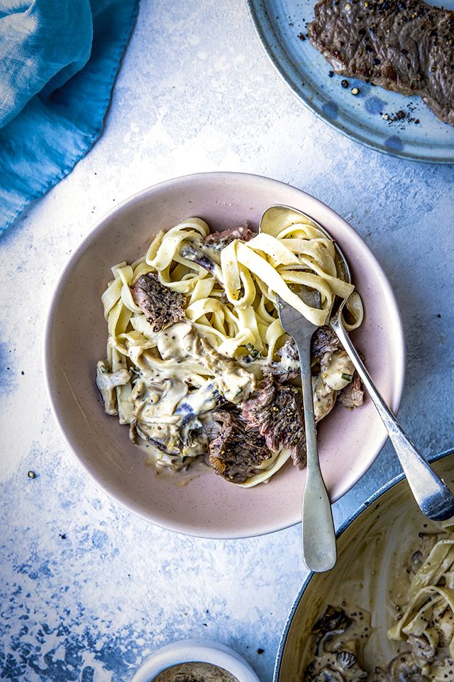 Minute Steaks with Brown Butter Mushroom Sauce | DonalSkehan.com