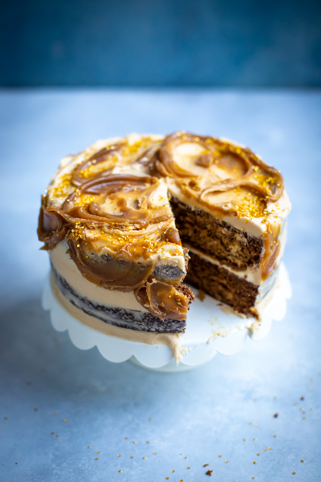 Chocolate Caramel Toffee Poke Cake - Making Memories With Your Kids