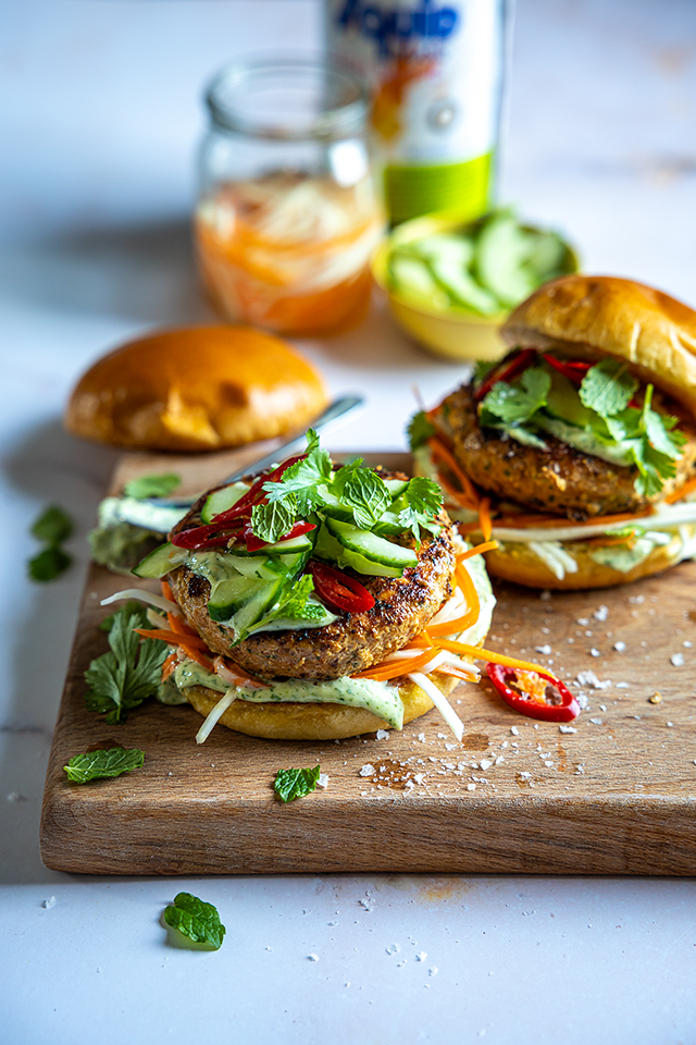 Thai Style Fish Cake Burgers | DonalSkehan.com