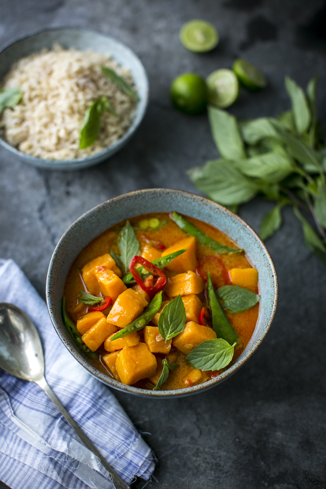 Thai Sweet Potato Stew with Lemongrass & Ginger Brown Rice | DonalSkehan.com