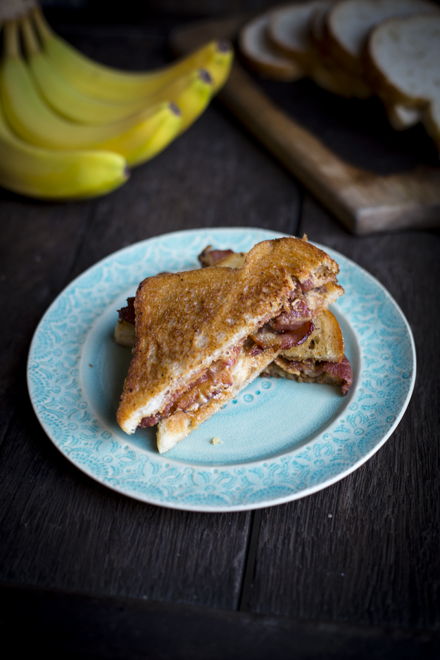 The Elvis: Peanut Butter, Banana & Bacon Sandwich | DonalSkehan.com, A sandwich fit for The King!